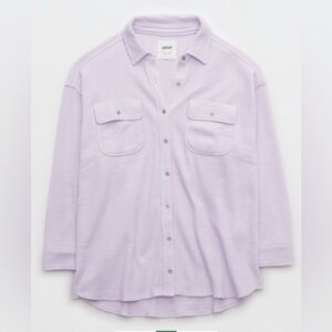 Aerie Lumberjane waffle jacket - lavender